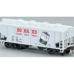 Model Power 98087 HO 36' 2-Bay Covered Hopper, Boraxo - Model Train Junction: Quality Parts and Art Supplies