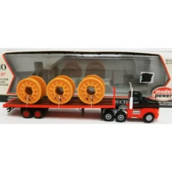 Model Power 19002 HO D&S Tractor with Flat Car & Cable Load - Model Train Junction: Quality Parts and Art Supplies