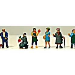 Model Power 5735 HO Market People Figures (Set of 6) - Model Train Junction: Quality Parts and Art Supplies