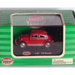 Model Power 19172 HO Mini Red Volkswagen Beetle - Model Train Junction: Quality Parts and Art Supplies