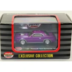 Model Power 19450 HO Minis Purple Plymouth Hemi Barracuda 1970 - Model Train Junction: Quality Parts and Art Supplies