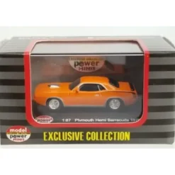 Model Power 19452 HO Orange Plymouth Hemi Barracuda 1970 Minis - Model Train Junction: Quality Parts and Art Supplies