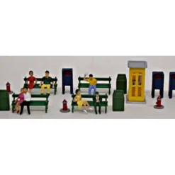 Model Power 5710 HO Park Scene with Figures (Set of 20) - Model Train Junction: Quality Parts and Art Supplies