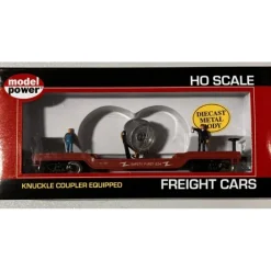 Model Power 98220 HO Safety First 40' Depressed Center Operating Floodlight Car - Model Train Junction: Quality Parts and Art Supplies