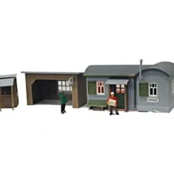 Model Power 650 HO Scale Built-up Offices and Shed - Model Train Junction: Quality Parts and Art Supplies