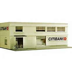 Model Power 675 HO Scale Built-Up Citibank Building - Model Train Junction: Quality Parts and Art Supplies