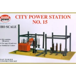 Model Power 416 HO Scale City Power Station No. 15 Building Kit - Model Train Junction: Quality Parts and Art Supplies
