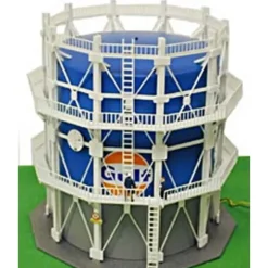 Model Power 571 HO Scale Lighted Gulf Gas Tank w/2 Figures - Model Train Junction: Quality Parts and Art Supplies