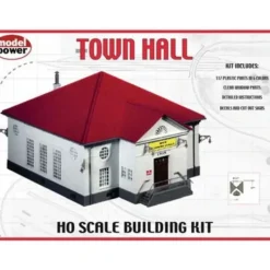 Model Power 400 HO Scale Town Hall Building Kit - Model Train Junction: Quality Parts and Art Supplies
