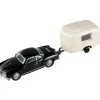 Model Power 19670 HO Volkswagen Black/White Karmann Ghia W/Trailer - Model Train Junction: Quality Parts and Art Supplies