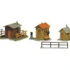 Model Power 1586 N 3 Trackside Buildings Model Kit - Model Train Junction: Quality Parts and Art Supplies