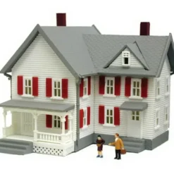 Model Power 2558 N Kennedy's House Built Up Lighted W/2 Hand Painted Figures - Model Train Junction: Quality Parts and Art Supplies