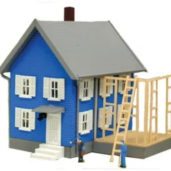 Model Power 2555 N Mr. Rogers House Built Up Ligthed W/2 Hand Painted Figures - Model Train Junction: Quality Parts and Art Supplies
