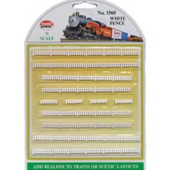 Model Power 1560 N Scale White Fence - Model Train Junction: Quality Parts and Art Supplies