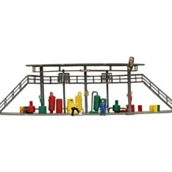 Model Power 2591 N Tank Filling Station Built Up - Model Train Junction: Quality Parts and Art Supplies
