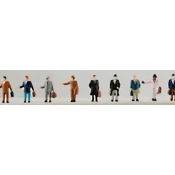 Model Power 1374 N Traveling Figures (Pack of 9) - Model Train Junction: Quality Parts and Art Supplies