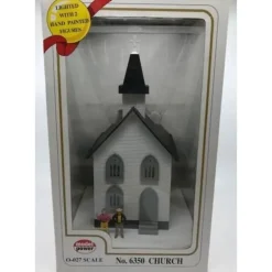Model Power 6350 O Built-Up Church Building with 2 Figures - Model Train Junction: Quality Parts and Art Supplies