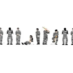 Model Power 1376 Prisoners black/white 9/ - Model Train Junction: Quality Parts and Art Supplies