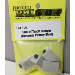Model Railstuff 100 HO End of Track Bumper Concrete Pennsy Style (Pack of 4) - Model Train Junction: Quality Parts and Art Supplies