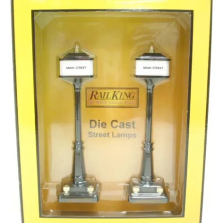 MTH 30-11079 #57 Black Broadway-Main Street Lights (2) - Model Train Junction: Quality Parts and Art Supplies