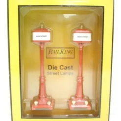 MTH 30-11080 #57 Red Broadway-Main Street Lights (2) - Model Train Junction: Quality Parts and Art Supplies