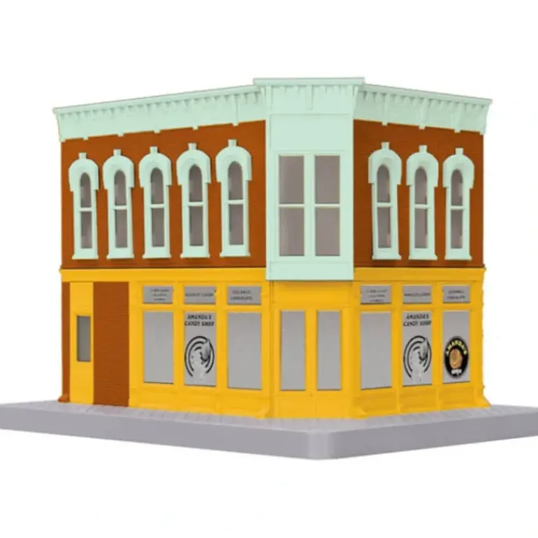 MTH 30-90390 Amanda's Candy Shop Oppisite Corner Building w/Blinking Signal - Model Train Junction: Quality Parts and Art Supplies