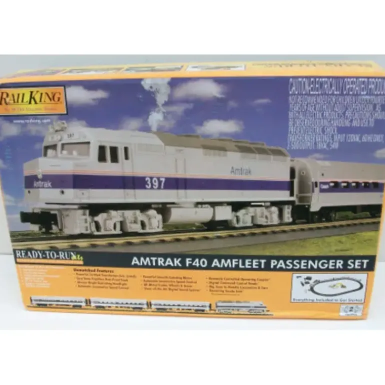 MTH 30-4204-1 Amtrak F40 Amfleet O Gauge Diesel Passenger Train Set w/PS 2.0 - Model Train Junction: Quality Parts and Art Supplies