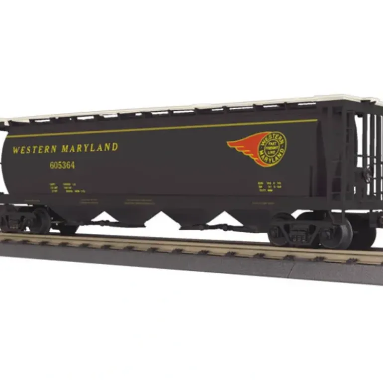 MTH 30-75364 4-BAY CYLINDRICAL HOPPER CAR WESTERN MARYLAND - Model Train Junction: Quality Parts and Art Supplies