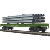 MTH 20-98841 Burlington Northern Flat Car w/Pipe Load #613210 LN/Box - Model Train Junction: Quality Parts and Art Supplies