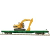 MTH 80-98026 Burlington Northern HO 60' Wood Deck Flat Car w/ 315C Excavator - Model Train Junction: Quality Parts and Art Supplies