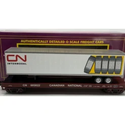 MTH 20-98679 Canadian National Flat Car w/ 48' Trailer - Model Train Junction: Quality Parts and Art Supplies