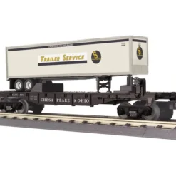 MTH 30-76399 Chesapeake & Ohio Flatcar with Trailer - Model Train Junction: Quality Parts and Art Supplies