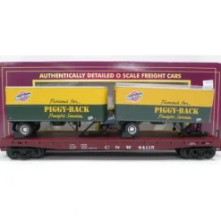 MTH 20-98600 Chicago & Northwestern Flatcar with 2 PUP Trailers - Model Train Junction: Quality Parts and Art Supplies