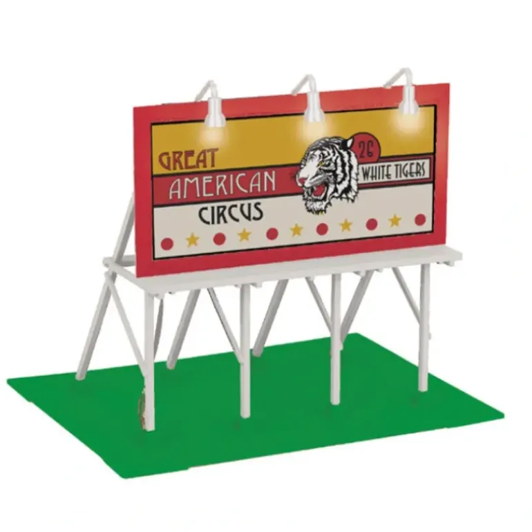 MTH 30-90287 Circus Lighted Billboard #2 - Model Train Junction: Quality Parts and Art Supplies