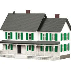 MTH 30-90331 Country House White w/Green Shutters - Model Train Junction: Quality Parts and Art Supplies