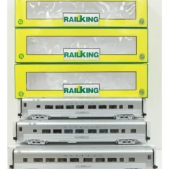 MTH 70-65026 G Santa Fe Streamlined Ribbed Passenger Car Set (Set of 3) - Model Train Junction: Quality Parts and Art Supplies