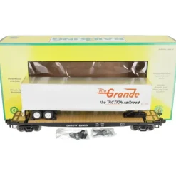 MTH 70-76046 G Scale Denver & Rio Grande Western Flat Car with 45' Trailer - Model Train Junction: Quality Parts and Art Supplies