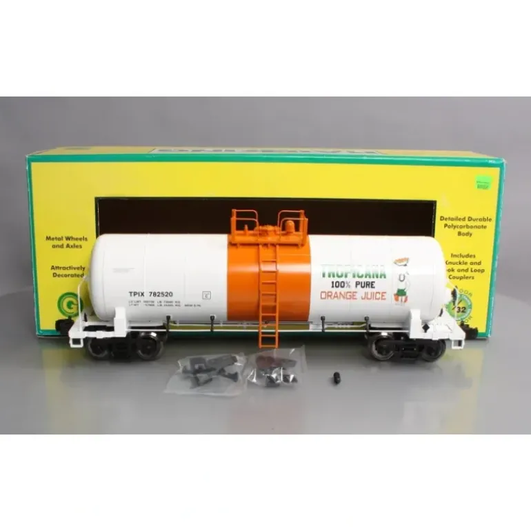 MTH 70-73036 G Scale Tropicanna Unibody Tank Car #782520/782528 - Model Train Junction: Quality Parts and Art Supplies