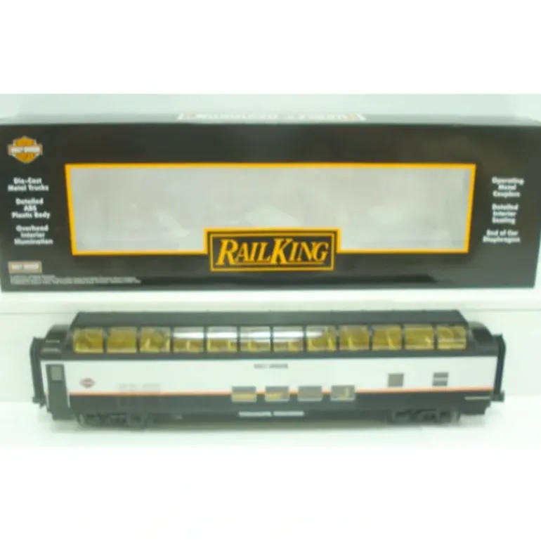 MTH 30-67477 Harley Davidson 60' Streamlined Full-Length Vista Dome Car - Model Train Junction: Quality Parts and Art Supplies
