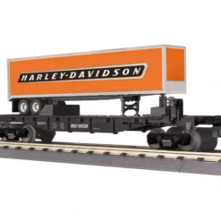MTH 30-76409 Harley Davidson Flatcar w/Trailer - Model Train Junction: Quality Parts and Art Supplies