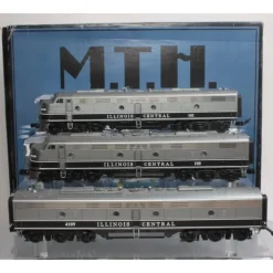 MTH 20-20048-1 Illinois Central E-8 ABA Diesel Engine Set w/PS 2 #100/101/4109 - Model Train Junction: Quality Parts and Art Supplies