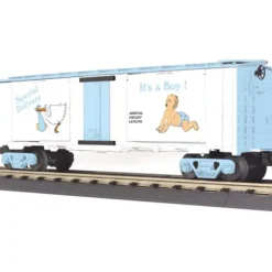 MTH 30-74588 It's A Boy 40' Window Boxcar - Model Train Junction: Quality Parts and Art Supplies