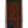 MTH 30-90374 Miner Red Brick W/Black Shutters 3-Story Town House # 2 - Model Train Junction: Quality Parts and Art Supplies
