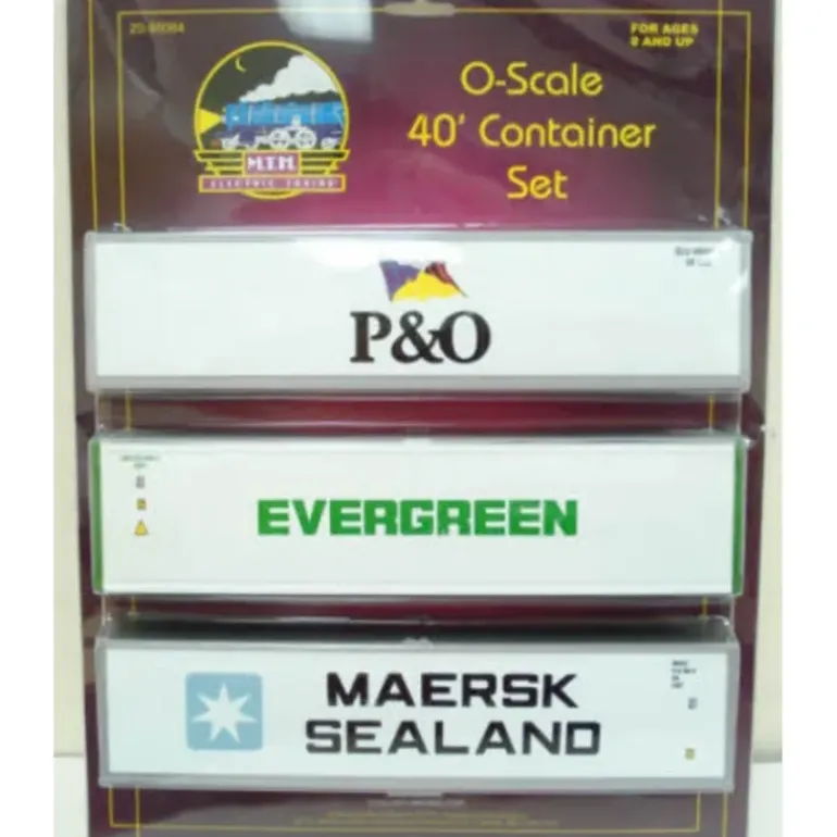 MTH 20-95064 O 40' Container Set (Set of 3) - Model Train Junction: Quality Parts and Art Supplies