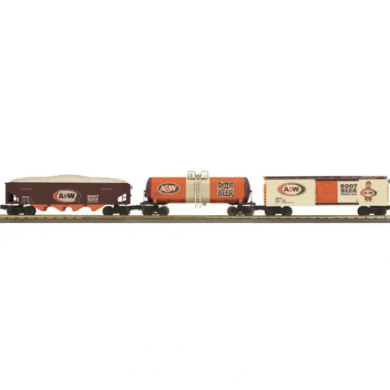 MTH 30-7048 O A&W Rootbeer RailKing Freight Car Set (Set of 3) - Model Train Junction: Quality Parts and Art Supplies
