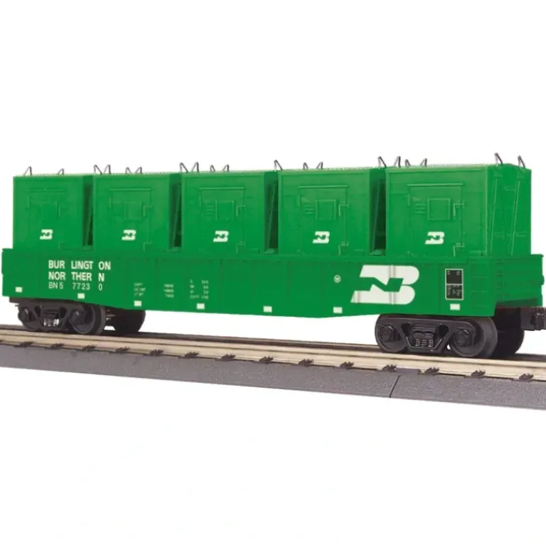 MTH 30-72144 O Burlington Northern Gondola Car with LCL Containers LN/Box - Model Train Junction: Quality Parts and Art Supplies