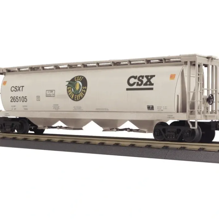 MTH 30-75521 O CSX RailKing 4-Bay Cylindrical Hopper Car #265105 LN/Box - Model Train Junction: Quality Parts and Art Supplies