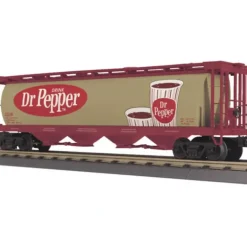 MTH 30-75368 O Dr Pepper 4-Bay Cylindrical Hopper Car - Model Train Junction: Quality Parts and Art Supplies