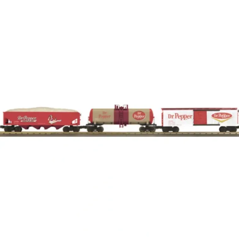 MTH 30-7049 O Dr Pepper RailKing Freight Car Set (Set of 3) - Model Train Junction: Quality Parts and Art Supplies