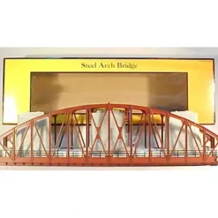 MTH 40-1031 O Gauge 30 Inch Rust Colored Steel Arch Bridge w/ Piers - Model Train Junction: Quality Parts and Art Supplies
